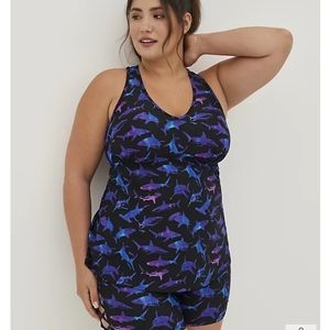 Nwt torrid shark tankini swimsuit top only